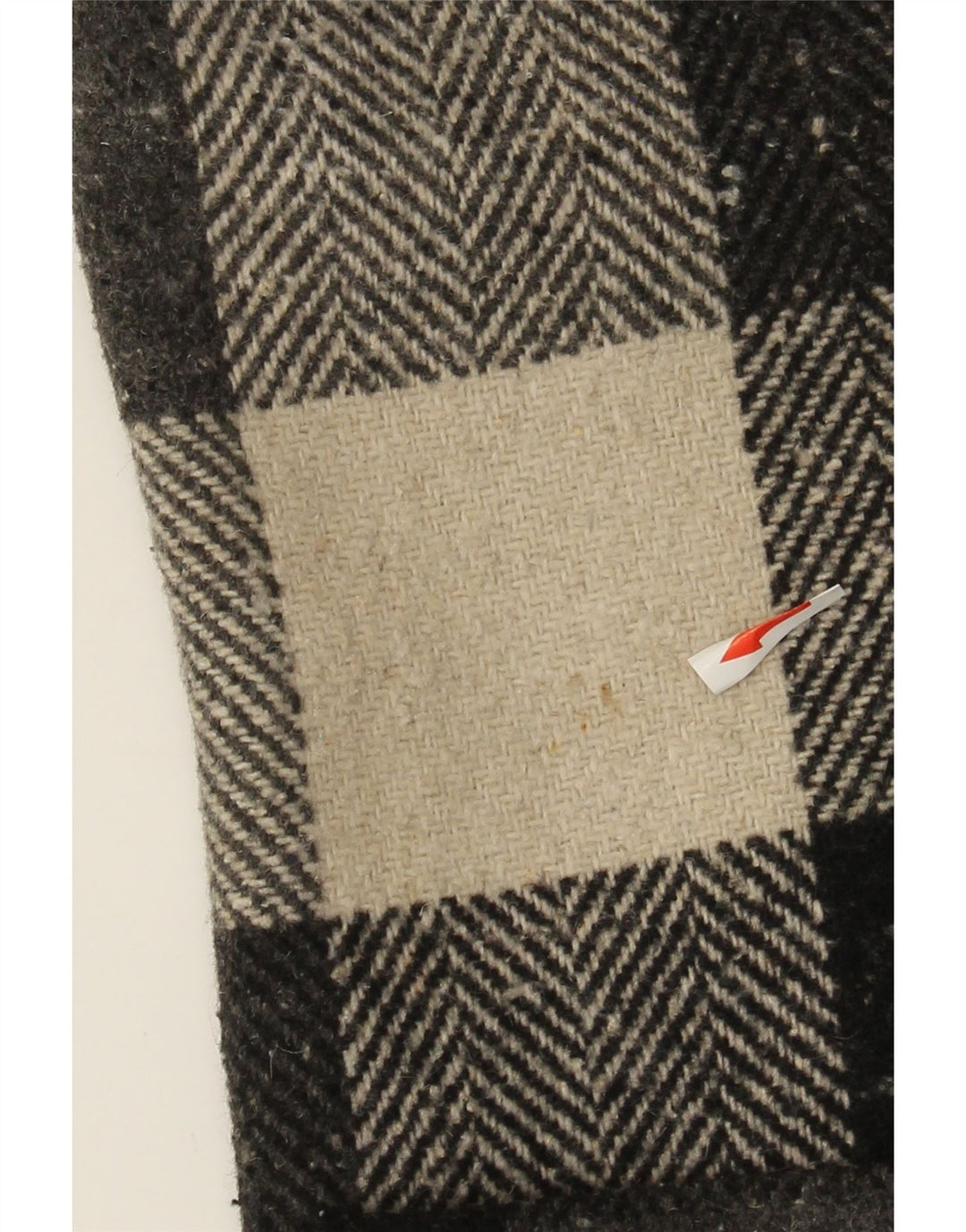 Винтажный женский жилет IT 44, средний черный в клетку, шерстяной