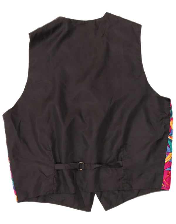 ВИНТАЖНЫЙ Мужской Жилет Большой Разноцветный Лоскутный Шелк