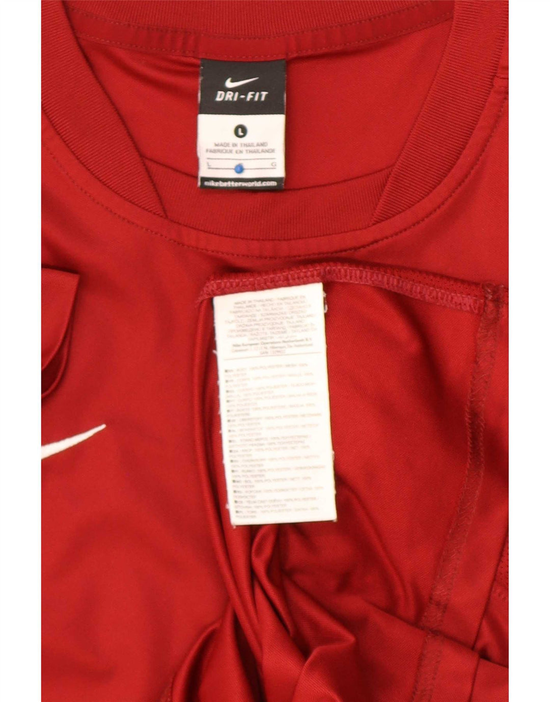 Мужская футболка Nike Dri Fit, большой красный полиэстер