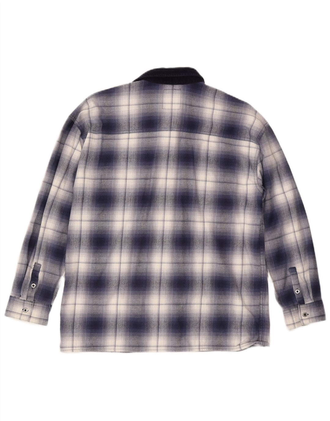 LEVI'S Boys Flannel Shirt 13-14 Years Navy Blue Check Cotton