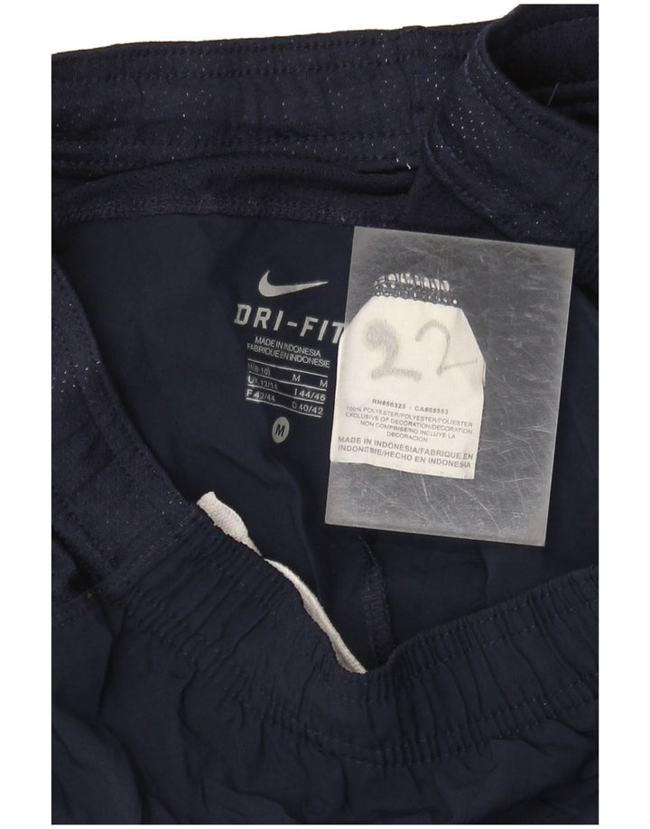 Женские спортивные шорты NIKE Dri Fit UK 12/14, средние темно-синие с цветными блоками