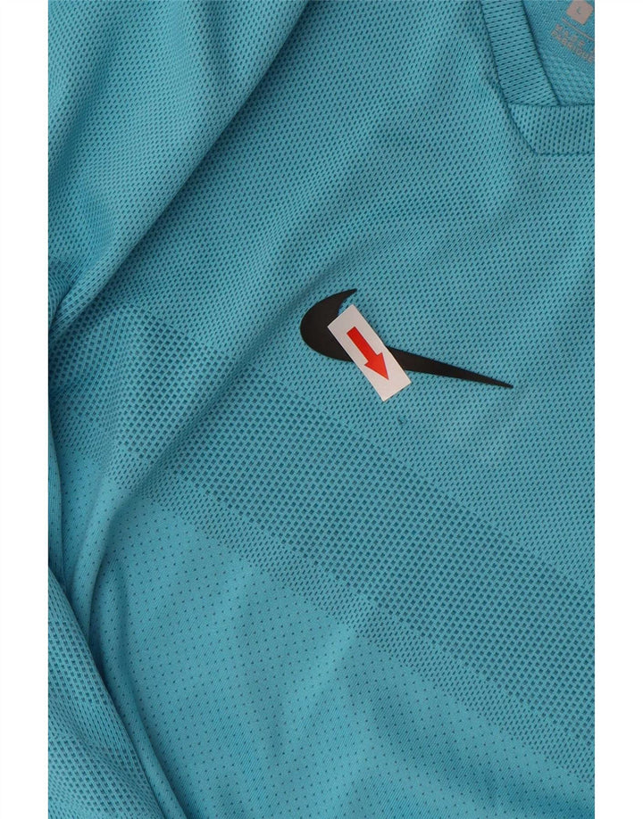 Мужская футболка Nike Dri Fit, большой синий полиэстер