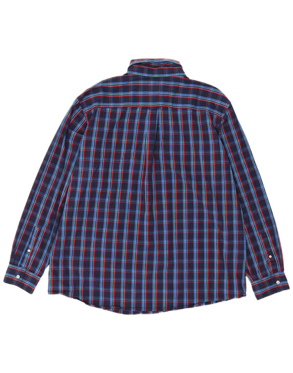 Мужская рубашка Chaps 2XL, темно-синяя клетка, хлопок
