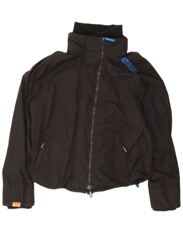 Женская куртка-бомбер Superdry The Windcheater UK 18 XL, черный нейлон
