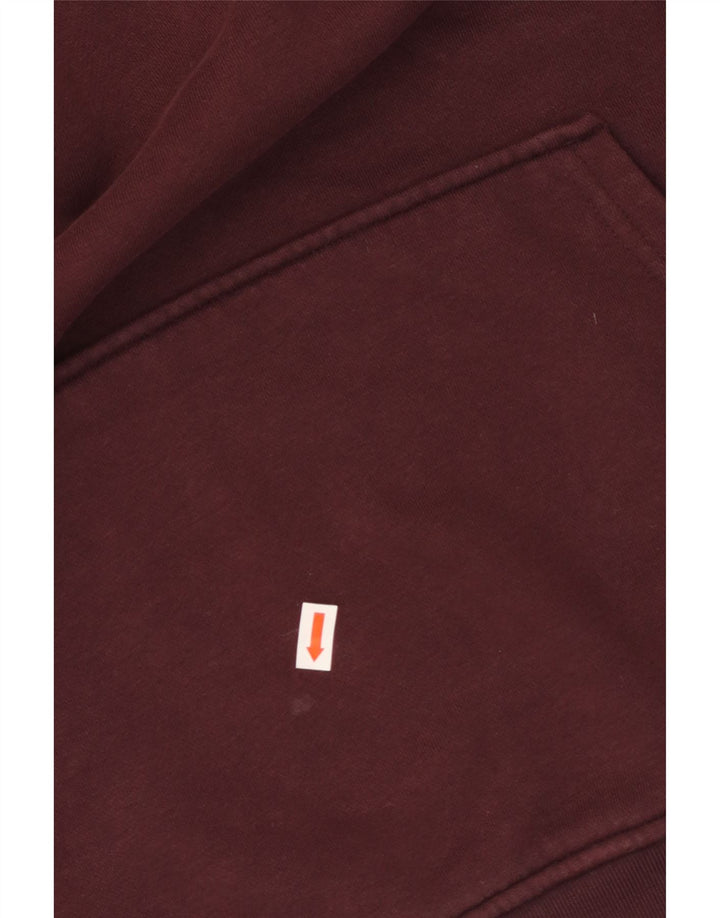 Женский джемпер с капюшоном ADIDAS Oversized UK 10, маленький бордовый хлопок