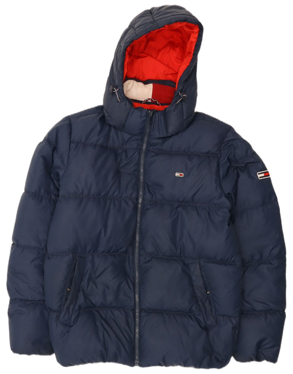 Мужская утепленная куртка с капюшоном Tommy Hilfiger UK 42 XL, темно-синий полиэстер