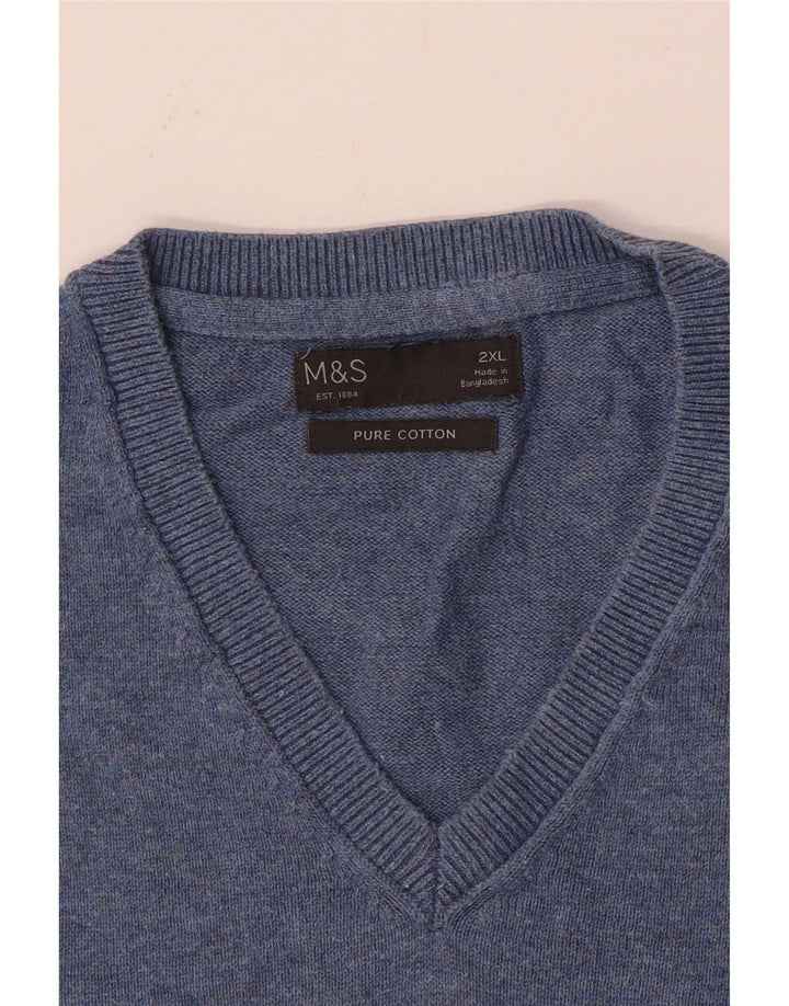 Мужская майка Marks & Spencer 2XL, синий хлопок