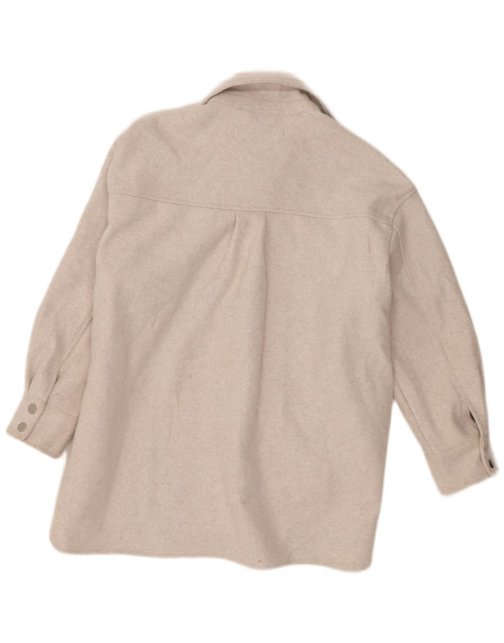 Женская куртка-рубашка Zara UK 6 XS, бежевый полиэстер