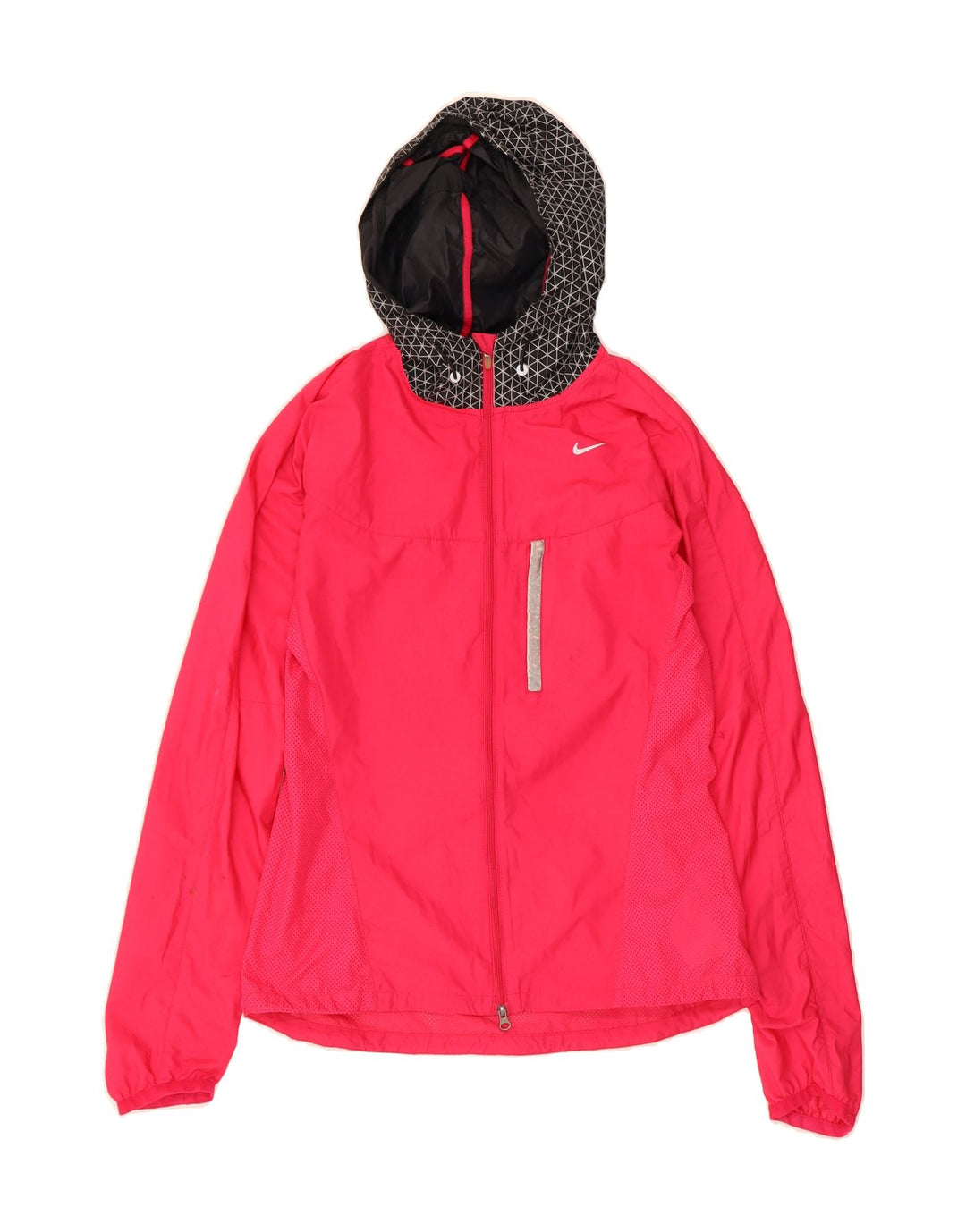 NIKE Womens Hooded Rain Jacket UK 10 Small Pink Polyester Vintage Nike and Second-Hand Nike from Messina Hembry 