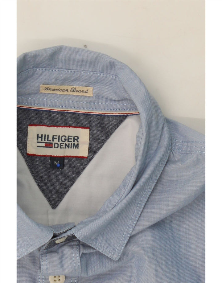 TOMMY HILFIGER Mens Shirt Medium Blue Cotton Vintage Tommy Hilfiger and Second-Hand Tommy Hilfiger from Messina Hembry 