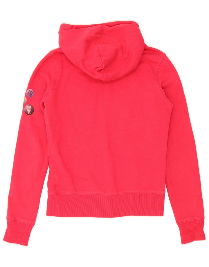 NIKE Womens Zip Hoodie Sweater UK 8/10 Small Red Vintage Nike and Second-Hand Nike from Messina Hembry 