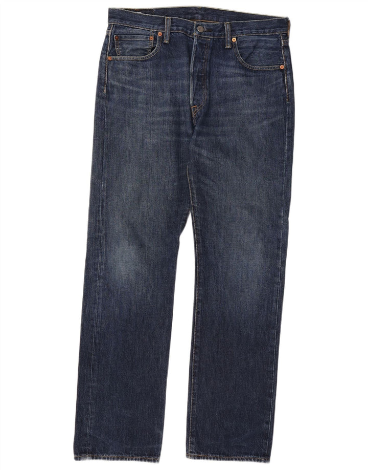 Мужские прямые джинсы Levi's 501 W34 L32 темно-синие, хлопок