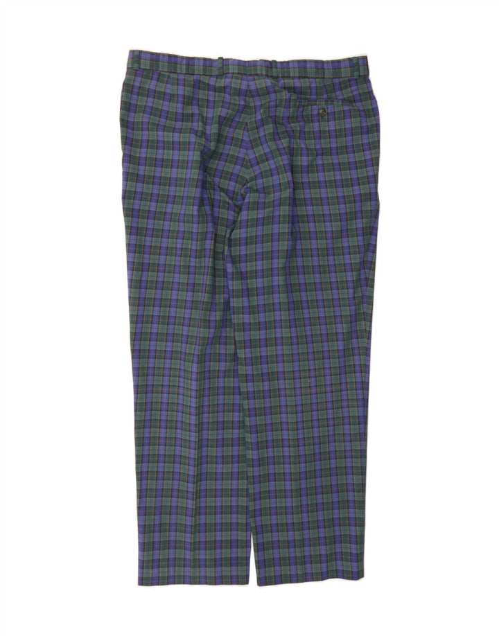 GOLFINO Mens Pegged Suit Trousers W27 L32 Blue Check Vintage Golfino and Second-Hand Golfino from Messina Hembry 