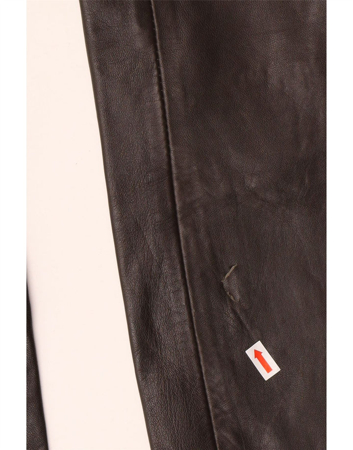 MADDOX Женские кожаные брюки EU 36 Small W26 L32 Коричневые кожаные