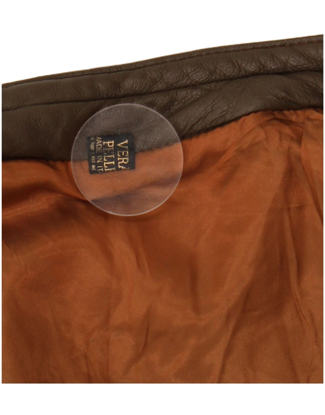 Мужская кожаная куртка VINTAGE UK 38, кожа среднего коричневого цвета