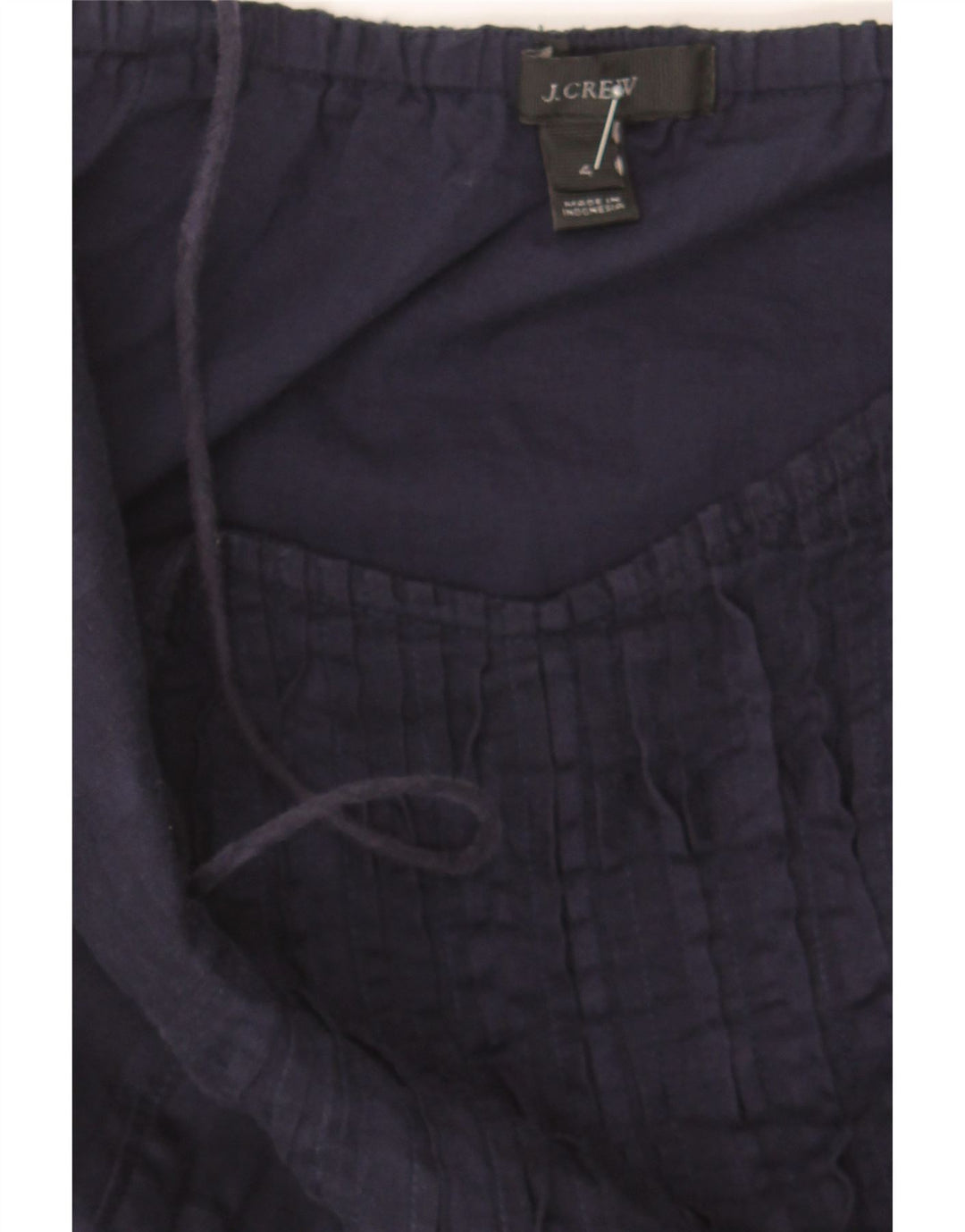 J. CREW Womens Sundress US 4 Small Navy Blue Striped Cotton Vintage J. Crew and Second-Hand J. Crew from Messina Hembry 