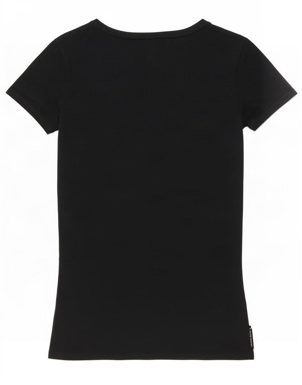 Женская футболка с рисунком Armani Jeans Top UK 10, маленькая, черная