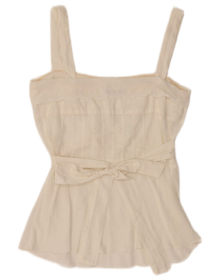 Женская укороченная блузка без рукавов GUESS BY MARCIANO UK 8, маленький белый