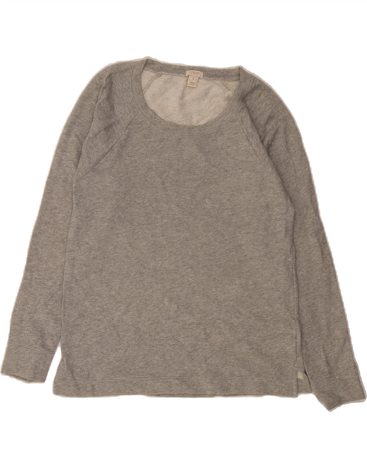 J. CREW Womens Sweatshirt Jumper UK 10 Small Grey Cotton Vintage J. Crew and Second-Hand J. Crew from Messina Hembry 
