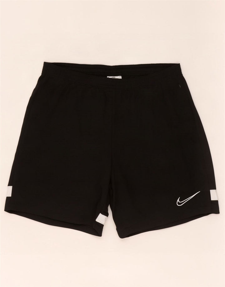 Мужские спортивные шорты Nike Dri Fit, большие черные полиэстер с цветными блоками