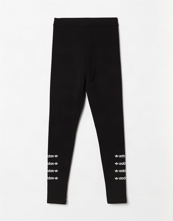 Женские леггинсы Adidas с рисунком UK 12, средний черный хлопок, черный