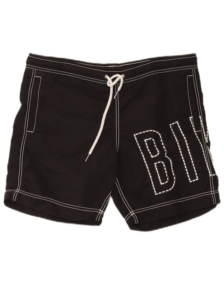 Мужские шорты для плавания Bikkembergs с рисунком, средний черный, полиэстер