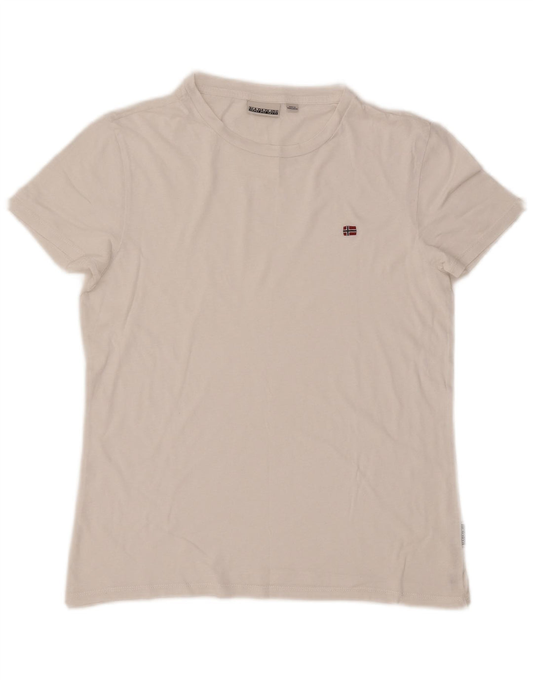 Футболка Napapijri для девочек, топ 13-14 лет, белая