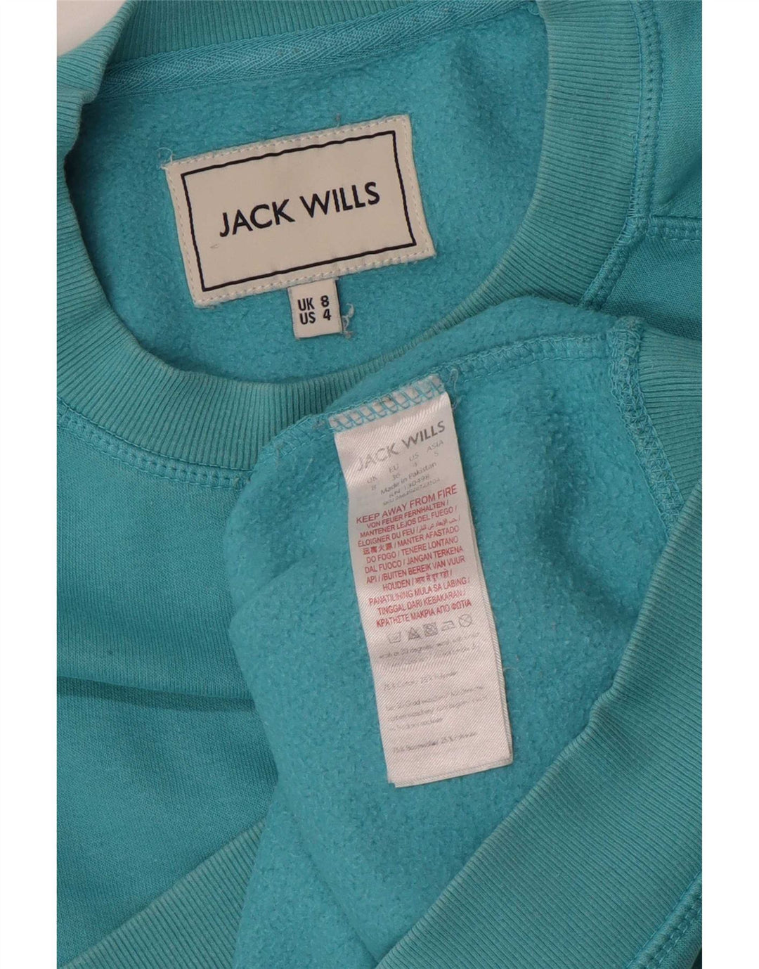 Женский свитер оверсайз Jack Wills, размер 8, маленький синий, хлопок, Великобритания