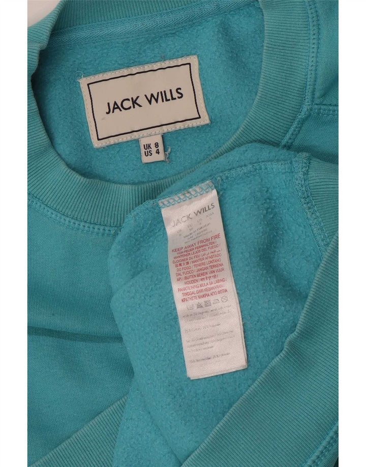 Женский свитер оверсайз Jack Wills, размер 8, маленький синий, хлопок, Великобритания
