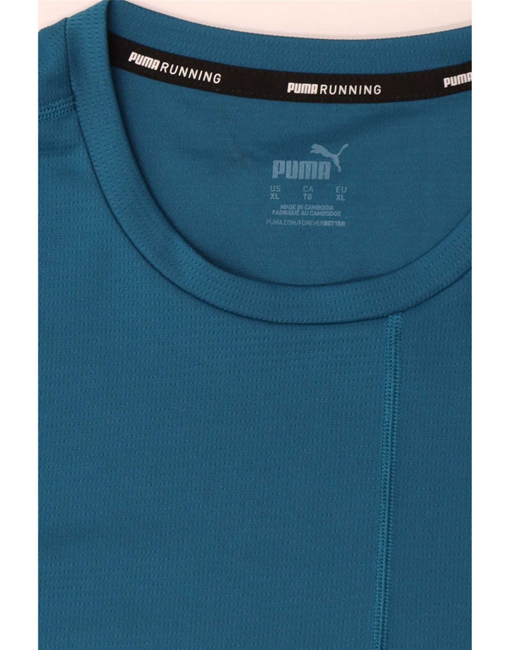 Мужской топ Puma с длинным рукавом XL синий с цветными блоками