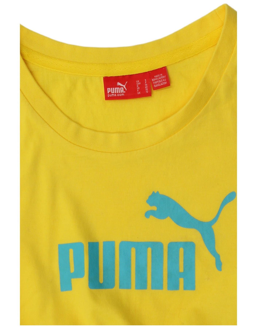 Женская футболка с рисунком Puma Top UK 10, маленькая желтая