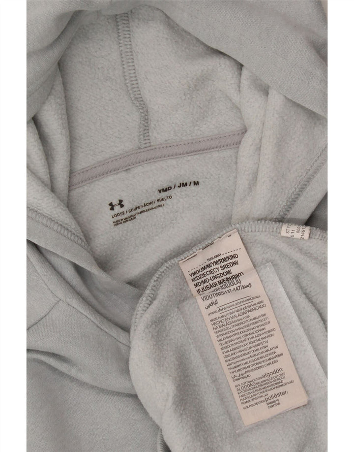 UNDER ARMOUR Boys Hoodie Jumper 9-10 Years Medium  Grey Cotton Vintage Under Armour and Second-Hand Under Armour from Messina Hembry 