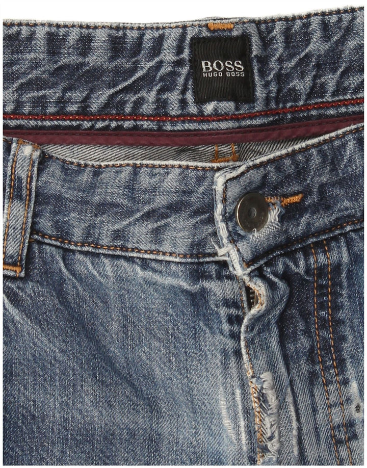 Мужские прямые джинсы Hugo Boss W36 L31 синие