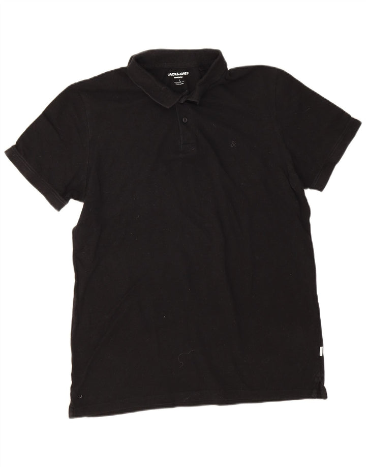 Мужская рубашка поло Jack & Jones, большая черная, хлопок