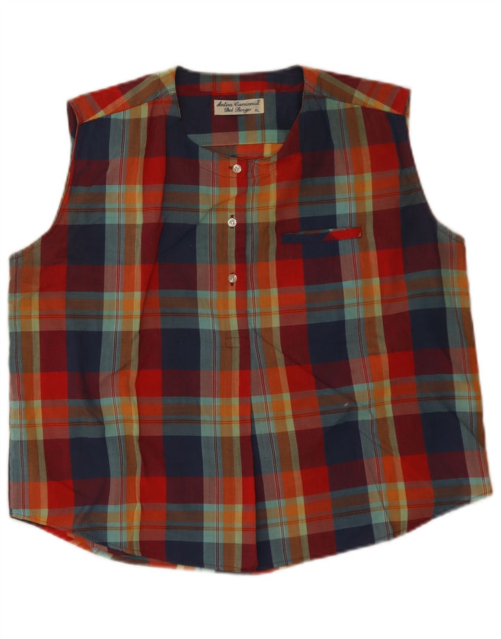 Женская пуловерная рубашка Antica Camiceria UK 18 XL в разноцветную клетку