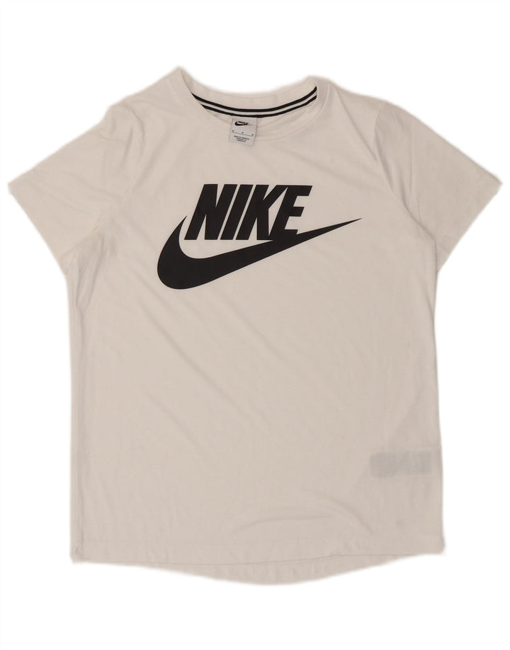 Женская футболка с рисунком Nike Top UK 14, средний белый полиэстер
