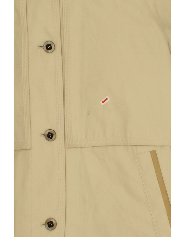 ENSIGN Womens Overcoat UK 14 Large  Beige Polyester Vintage Ensign and Second-Hand Ensign from Messina Hembry 
