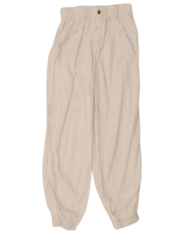Topshop Womens Joggers Casual Trousers UK 10 Small W28 L28 White Polyester