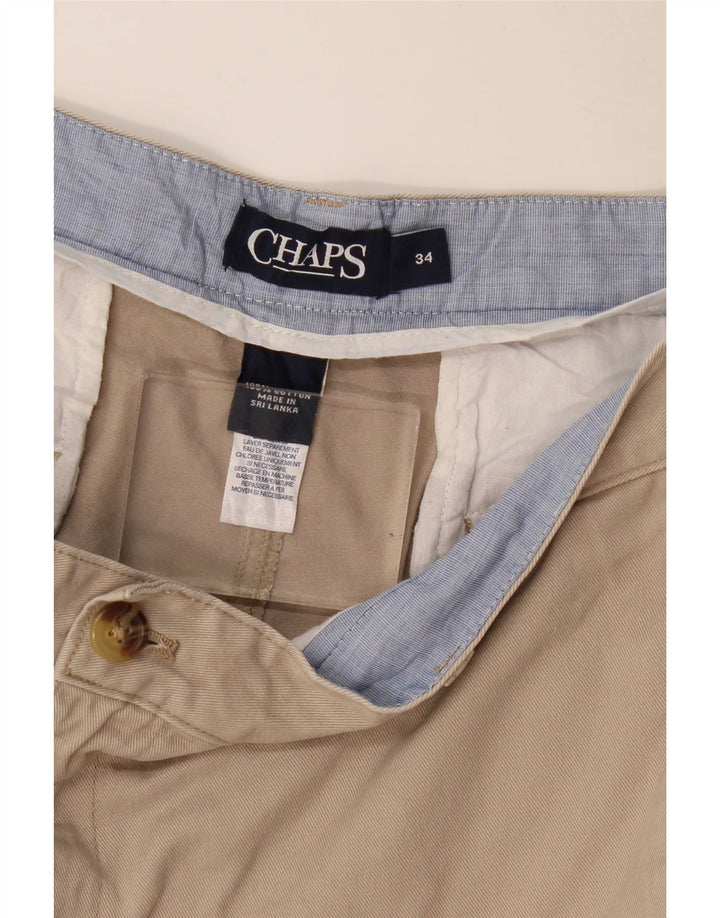 Мужские шорты чинос CHAPS W34, большие бежевые, хлопок