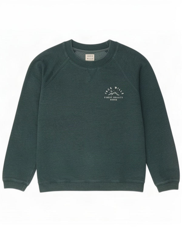 Женский свитер-свитшот Jack Wills UK 16, большой зеленый хлопок