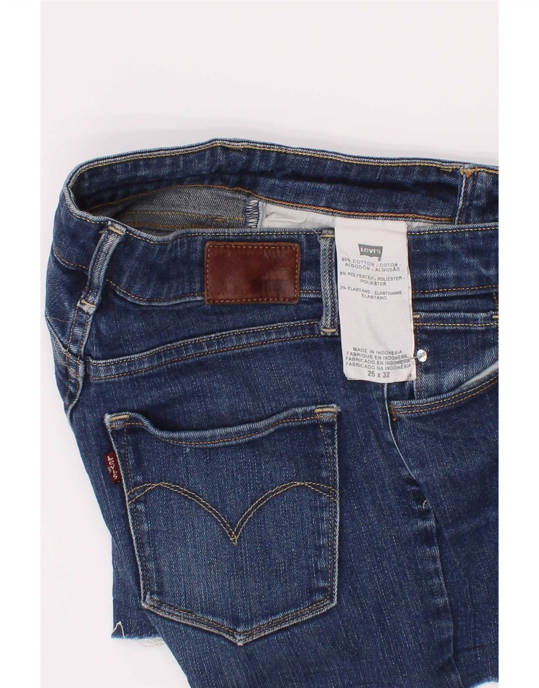 Женские джинсовые шорты Levi's W25 XS, синие, хлопок