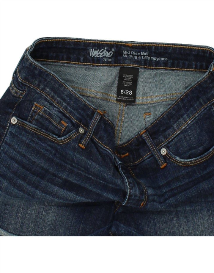 MOSSIMO Womens Mid Rise Denim Shorts US 6 Medium W28  Navy Blue Cotton Vintage Mossimo and Second-Hand Mossimo from Messina Hembry 