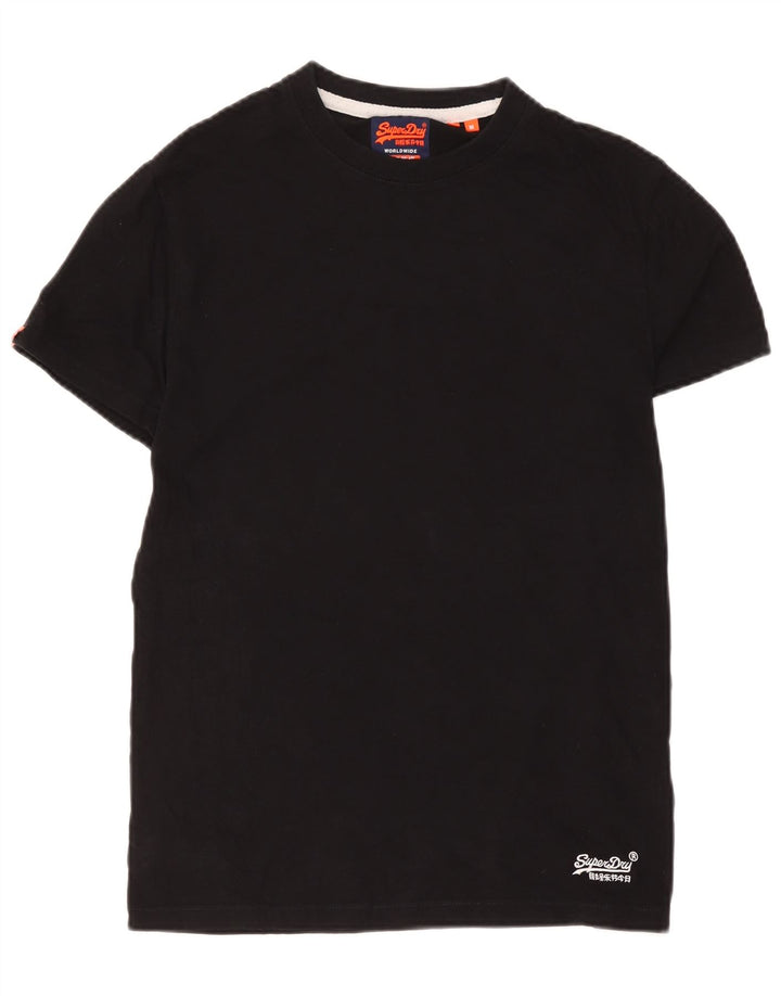 Мужская футболка Superdry Top из хлопка среднего размера, черная