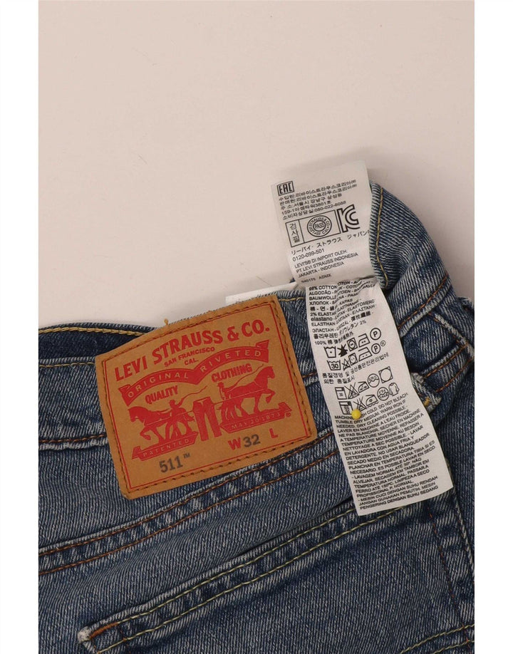 Мужские джинсовые шорты Levi's 511 W32, средний синий хлопок