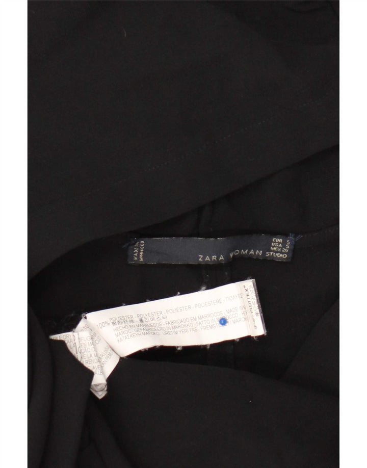 Женское платье-пуловер с капюшоном Zara UK 10, маленький черный полиэстер