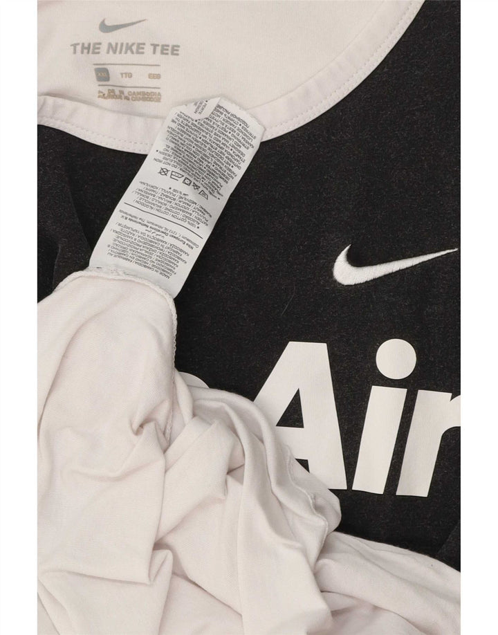 Мужской жилет с графическим рисунком Nike 2XL, белый хлопок с цветными блоками