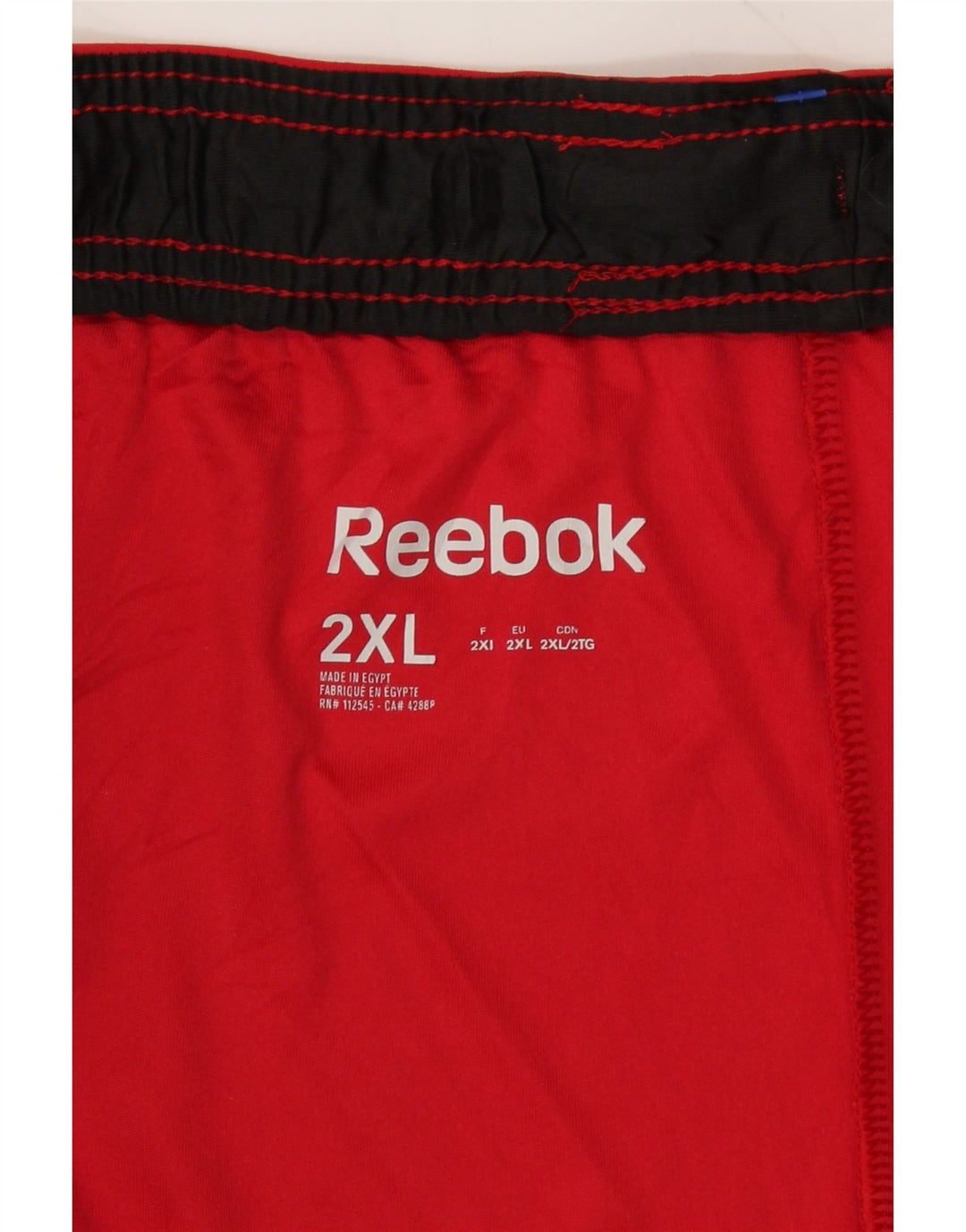 REEBOK Mens Sport Shorts 2XL Red Colourblock Polyester Vintage Reebok and Second-Hand Reebok from Messina Hembry 