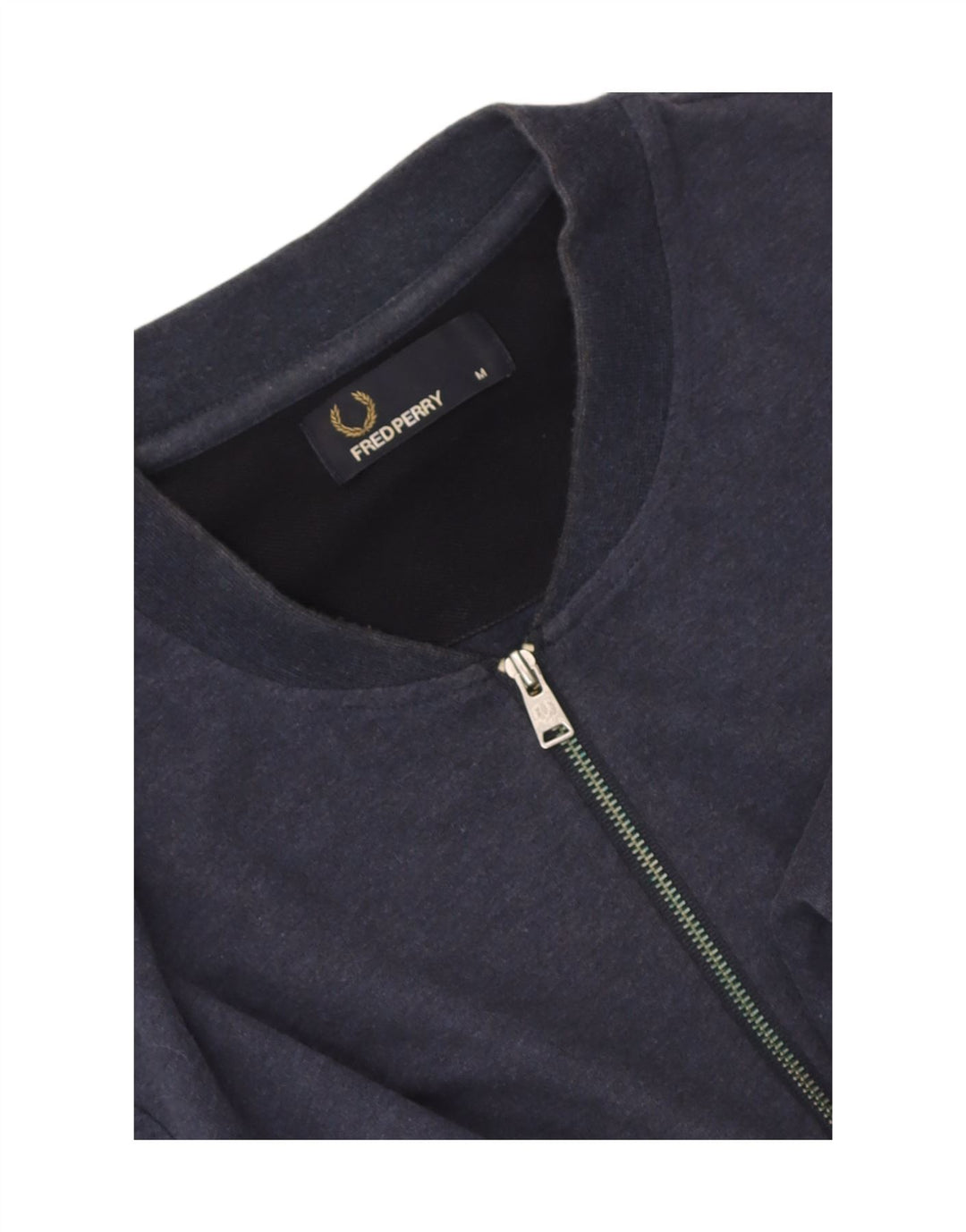 Мужская футболка Fred Perry с воротником на молнии, средний темно-синий в полоску