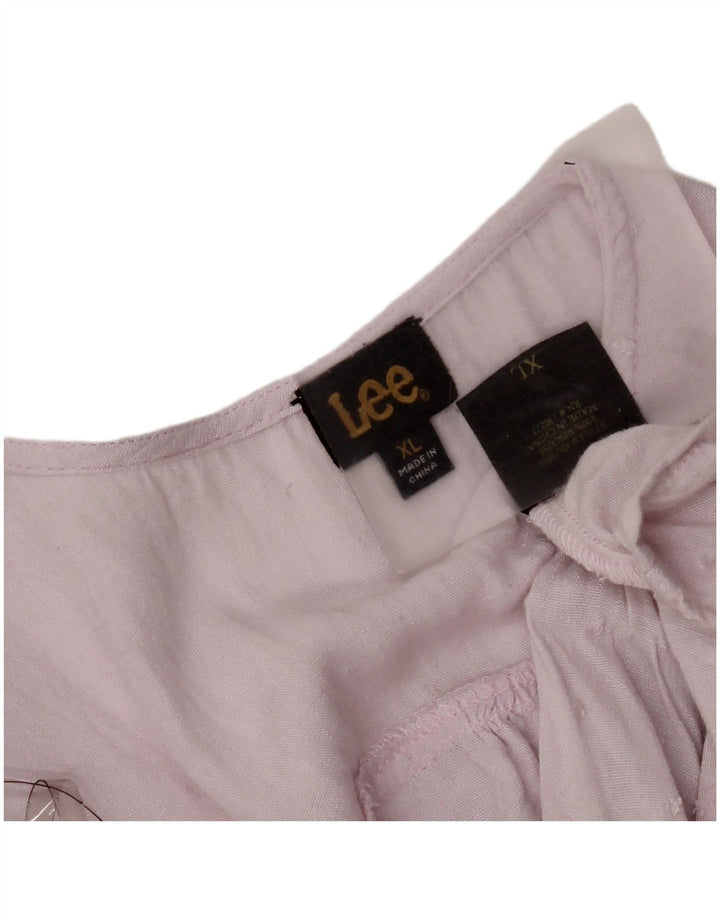 Женская блузка Lee Top UK 18 XL Розовая вискоза