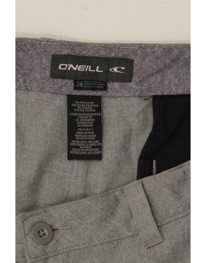 Мужские шорты чинос O'Neill W36, большие серые, полиэстер в клетку
